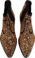 Gold Embellished Chelsea Ankle Boots Shoes 3