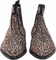 Silver Embellished Chelsea Ankle Boots Shoes 2