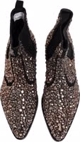 Silver Embellished Chelsea Ankle Boots Shoes 3