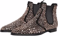 Silver Embellished Chelsea Ankle Boots Shoes 4