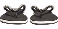 Black Embellished Rubber Flip Flops Men Shoes 2