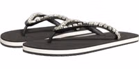 Black Embellished Rubber Flip Flops Men Shoes 4