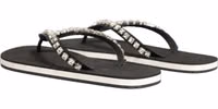 Black Embellished Rubber Flip Flops Men Shoes 5