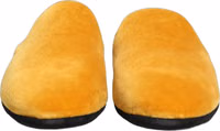 Yellow Suede Slides Flat Slipper Men Shoes 1