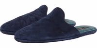 Blue Suede Slides Flat Slipper Men Shoes 4