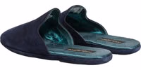 Blue Suede Slides Flat Slipper Men Shoes 5
