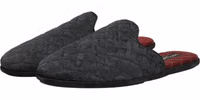 Black Floral Brocade Slides Slippers Shoes 2