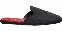 Black Floral Brocade Slides Slippers Shoes 5