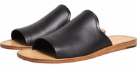 Brown Leather Slides Sandals Flats Men Shoes 4