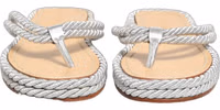 Silver Rope Slides Sandals Flip Flops Shoes 2