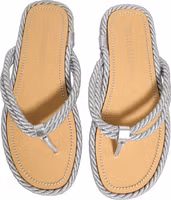 Silver Rope Slides Sandals Flip Flops Shoes 3
