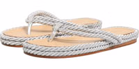 Silver Rope Slides Sandals Flip Flops Shoes 4