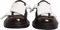 Brown Leather Slip On Flat Sandals Men Shoes 2