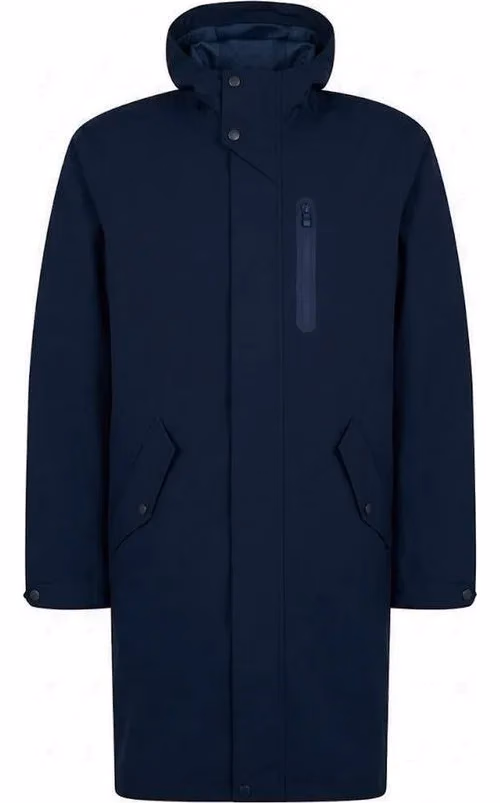 Blue Polyester Coat