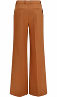 Orange Cotton Flared Pants 2