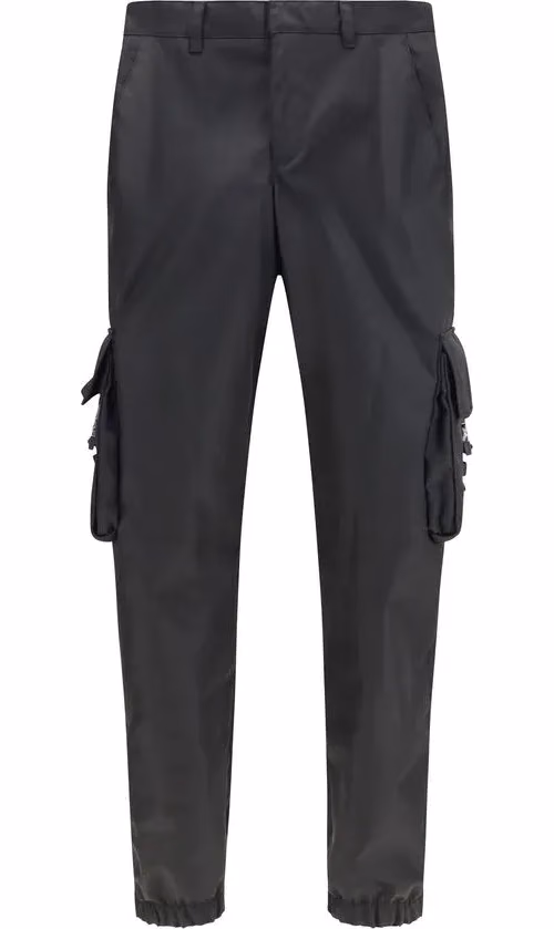 Black Polyamide Athletic Pants