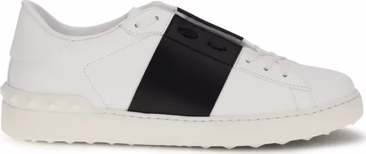 White Calf Leather Bos Taurus Low Top Sneakers