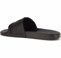 Black Rubber Flat Sandals 3