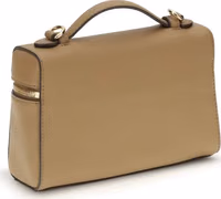 Beige Calf Leather Bos Taurus Shoulder Bag 3