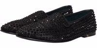Black Rhinestone Embellished Loafers Shoes 4