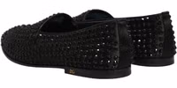 Black Rhinestone Embellished Loafers Shoes 5