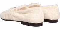 White Fur Shearling Men Dress Loafers Shoes 4