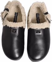 Beige Black Fur Shearling Slides Sandals Shoes 3