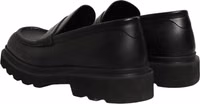 Black Calfskin Leather Men Dress Loafer Shoes 5