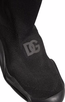 Black Slip On Wave Socks Men Sneakers Shoes