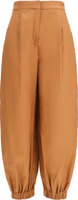 Brown Linen Casual Pants 1