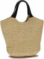 Beige Viscose Shoulder Bag 3