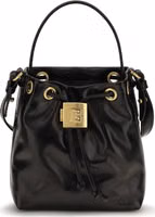 Black Calf Leather Bos Taurus Backet Bag 1