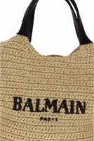 Beige Viscose Shoulder Bag 4