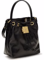 Black Calf Leather Bos Taurus Backet Bag 2