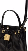 Black Calf Leather Bos Taurus Backet Bag 4