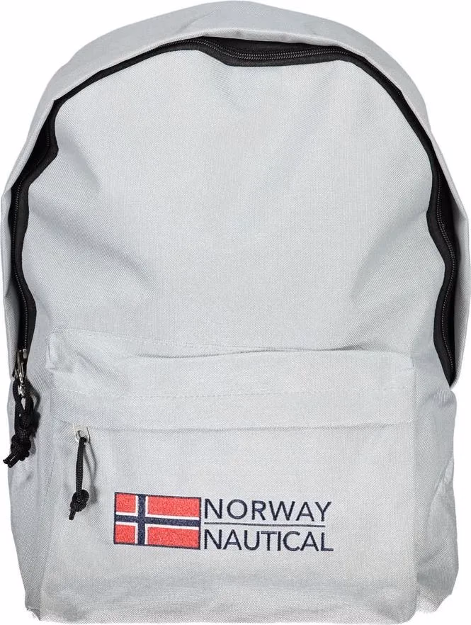 Gray Polyester Men Backpack
