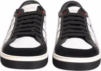 White Black DG Logo King Patch Low-Top Sneaker Shoes 2