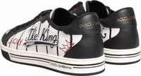 White Black DG Logo King Patch Low-Top Sneaker Shoes 5