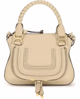 Beige Calf Leather Bos Taurus Handbag 1