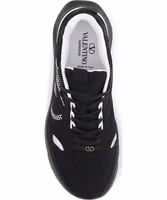 Black Fabric Athletic Sneakers 4