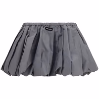 Gray Polyester Mini Skirt 1