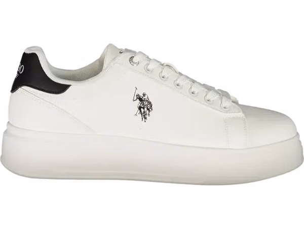 Bianco Polyester Uomo Sneaker