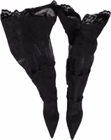 Black Over The Knee Sock Pumps Boots Shoes 3