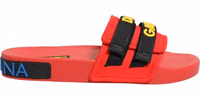 Red Neoprene Slides Flats Beachwear Shoes 2
