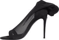 Black Nylon Mesh Sock Style Boots Shoes 5