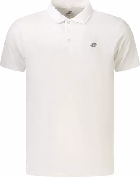 White Polyester Men's Polo Shirt