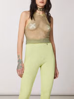 Yellow Polyester Tank Tops 1