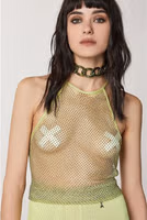 Yellow Polyester Tank Tops 4