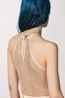 Pink Polyester Tank Tops 4