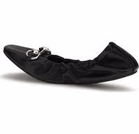 Black Calf Leather Bos Taurus Ballet Flats 3